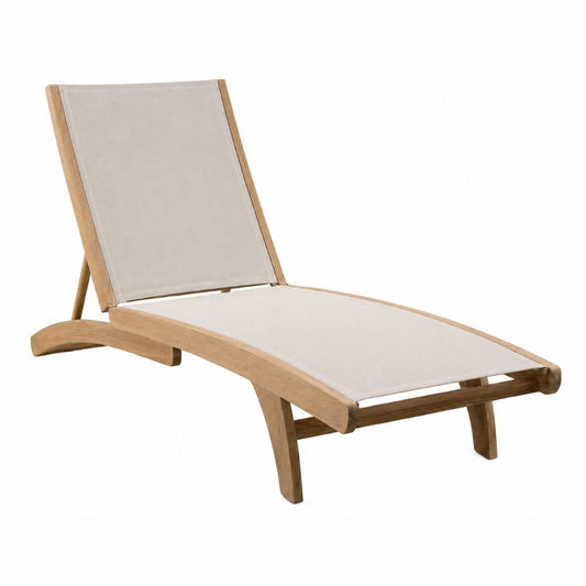 Camastro de Intemperie para Hotel - NOGAL BEAT NAYARIT - Varios Colores - Madera Teca y Tela Batyline - CAMASTRO NAYARIT Beige - CAMCO - NOGAL BEAT - Camastro