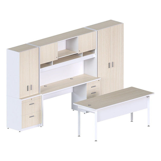 Conjunto CEO para Dirección General - GEBESA KENZA - Frente 320 cm - GBK100 - GEBESA - NOGAL BEAT - Escritorio de Oficina