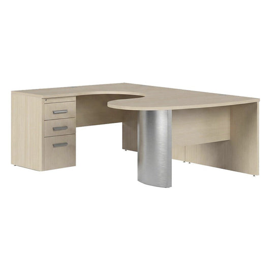 Conjunto Semi Ejecutivo para Área Administrativa - GEBESA PRIME - Frente 150 cm - Izquierda - GBR130L - GEBESA - NOGAL BEAT - Escritorio de Oficina