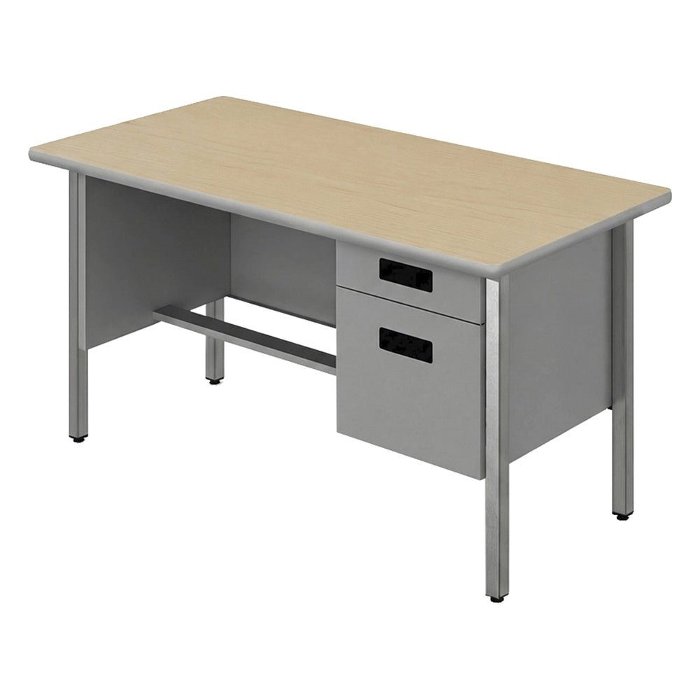 Escritorio 2 Gavetas para Oficina - GEBESA CONCORD - Frente 120 cm - Mano Derecha - GAO210120R - GEBESA - NOGAL BEAT - Escritorio de Oficina