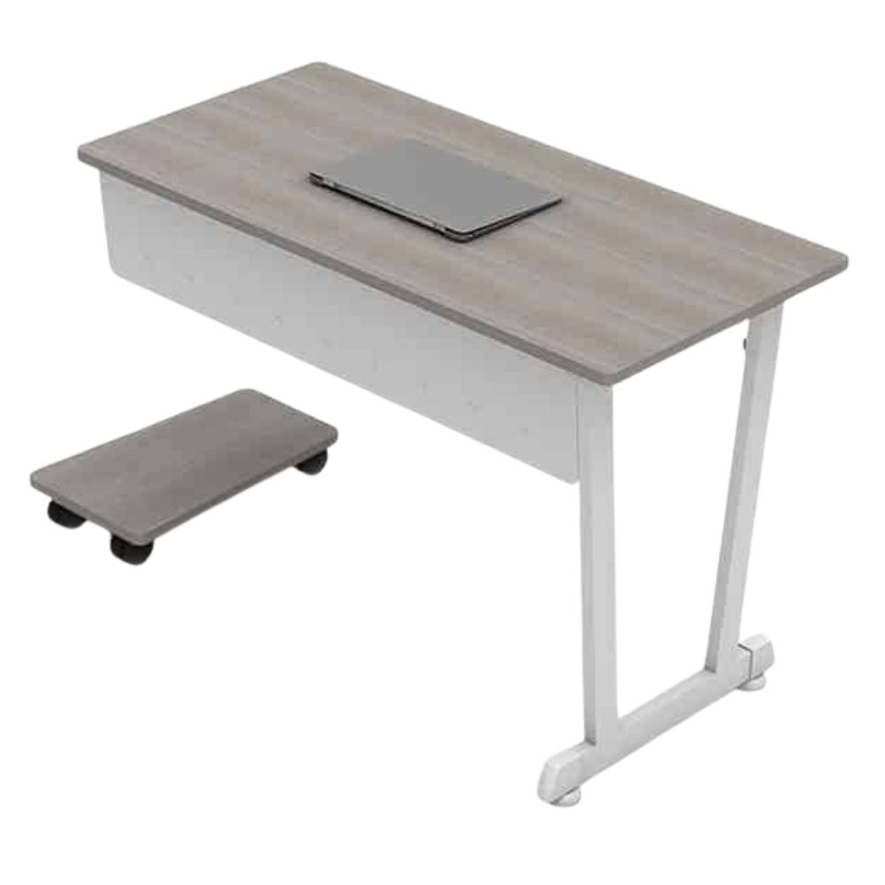 Escritorio Lateral para Consultorio - OFIK 269 127SKT - Cubierta en Melamina y Estructura en Lámina - 269 - OFIK - NOGAL BEAT - Escritorio