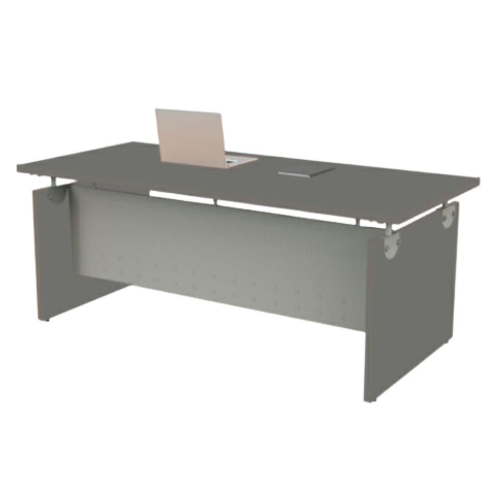 Escritorio para Consultorio - OFIK 236 Klass01 - Cubierta en Melamina y Estructura en Acero - 236 - OFIK - NOGAL BEAT - Escritorio