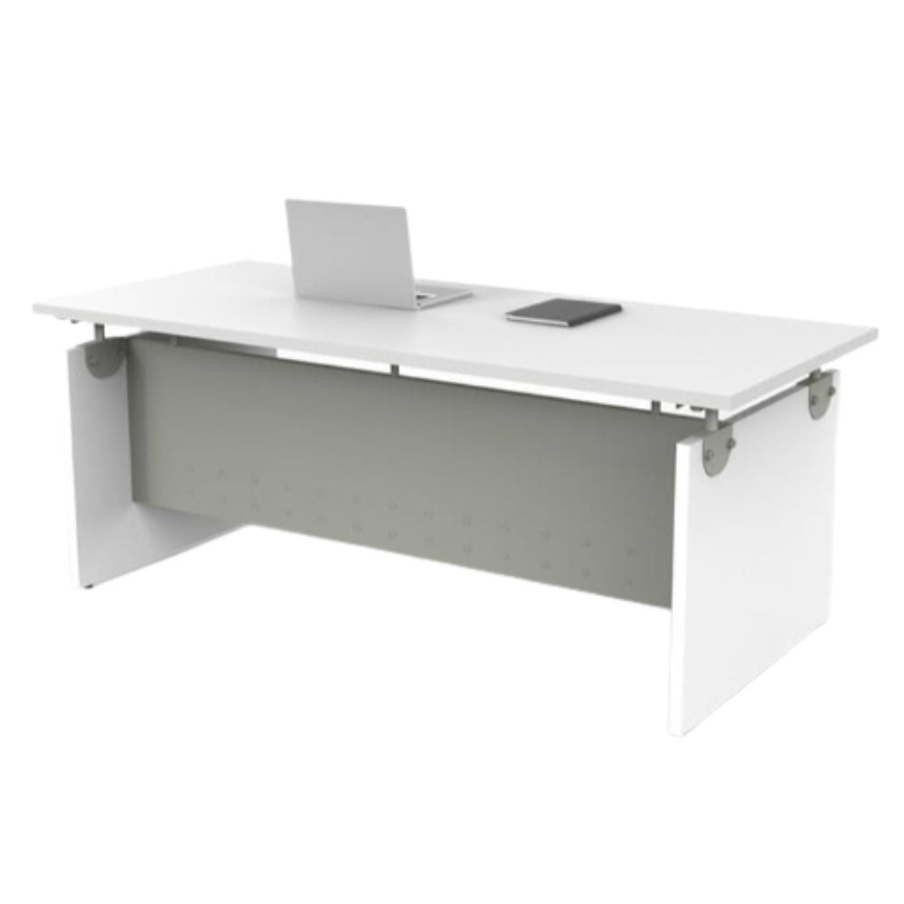 Escritorio para Consultorio - OFIK 236 Klass01 - Cubierta en Melamina y Estructura en Acero - 236 - OFIK - NOGAL BEAT - Escritorio