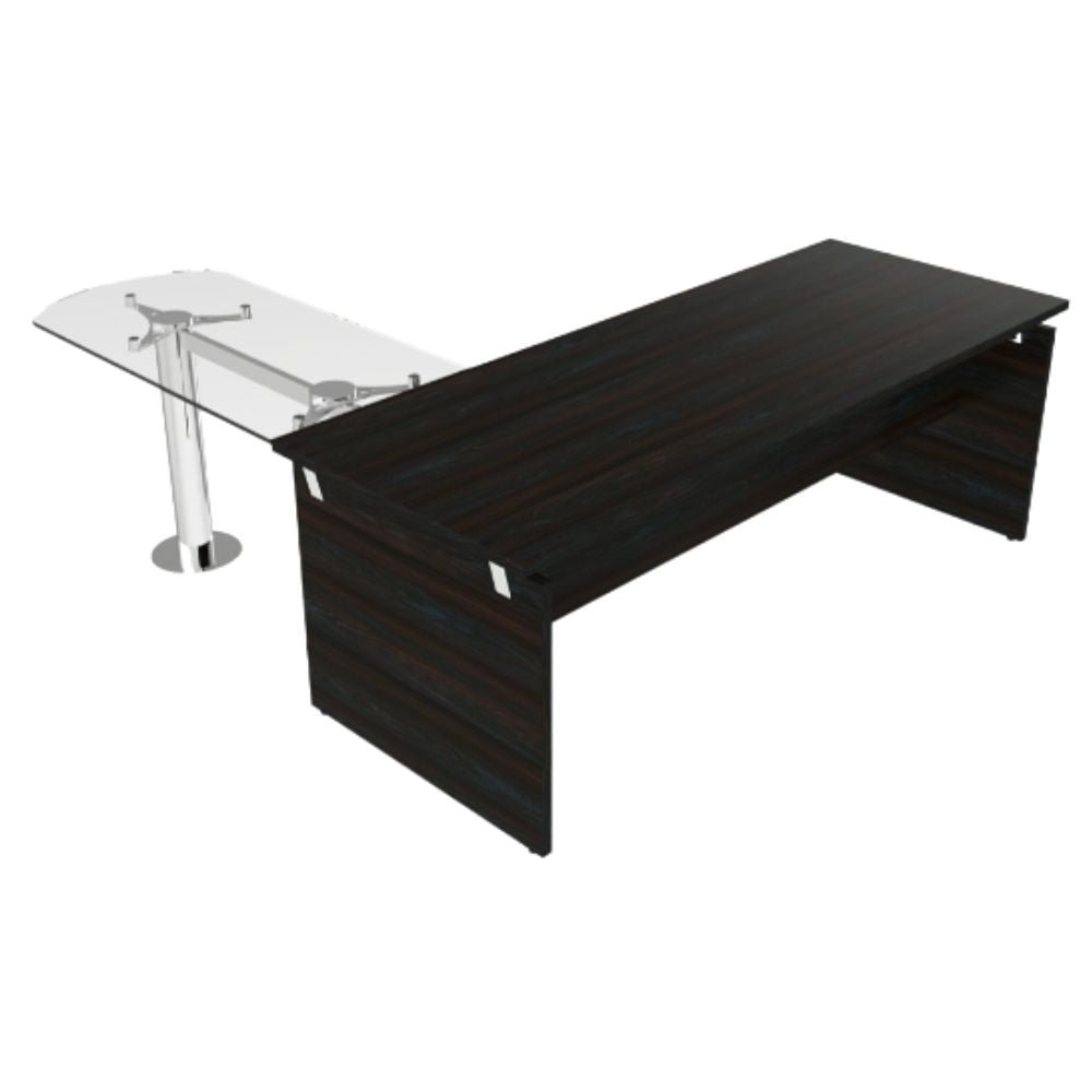 Escritorio para Laboratorio - OFIK 238 Vittra 846 - Cubierta en Madera / Cristal y Estructura en Acero - 238 - OFIK - NOGAL BEAT - Escritorio