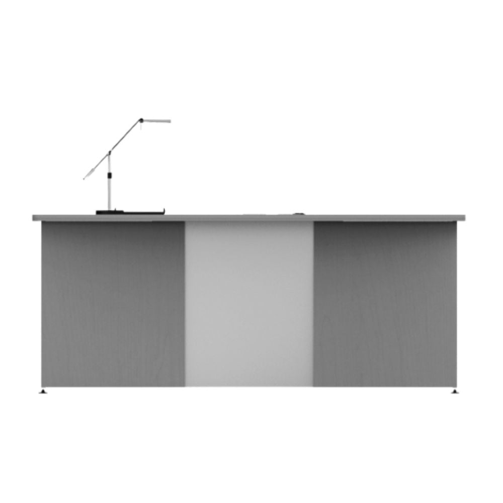 Escritorio para Oficina - OFIK 235 Forzza 145 - Varios Colores - Cubierta y Estructura en Melamina - 235 - OFIK - NOGAL BEAT - Escritorio