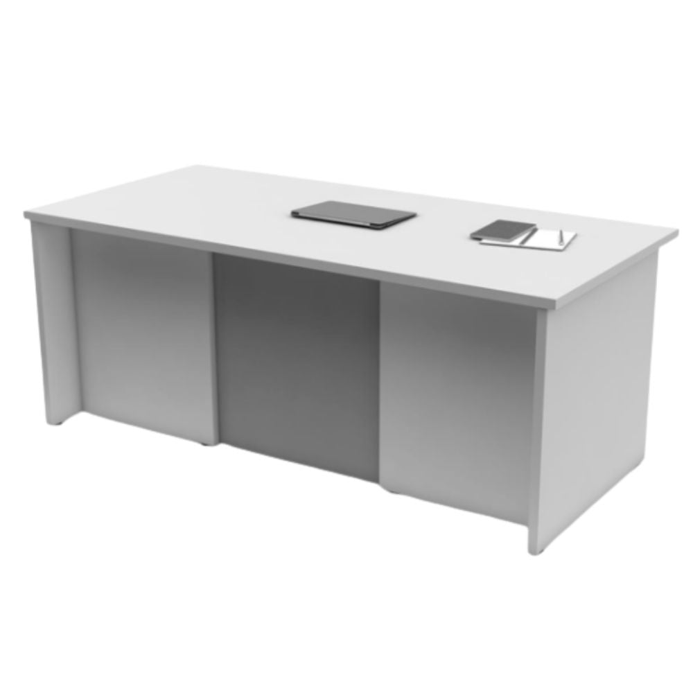 Escritorio para Oficina - OFIK 235 Forzza 145 - Varios Colores - Cubierta y Estructura en Melamina - 235 - OFIK - NOGAL BEAT - Escritorio