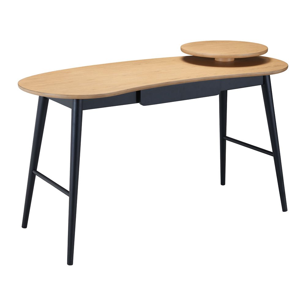 Escritorio para Oficina - ZUO TARKIZ - Natural - Estructura y Cubierta en Madera de Hule - 110512 - Zuo - NOGAL BEAT - Escritorio de Oficina