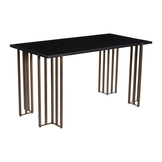 Escritorio para Recepción - ZUO GARDO - Varios Colores - Cubierta de Acacia Maciza Laminada y Estructura de Acero con Recubrimiento en Polvo - 111056 - Zuo - NOGAL BEAT - Escritorio de Oficina