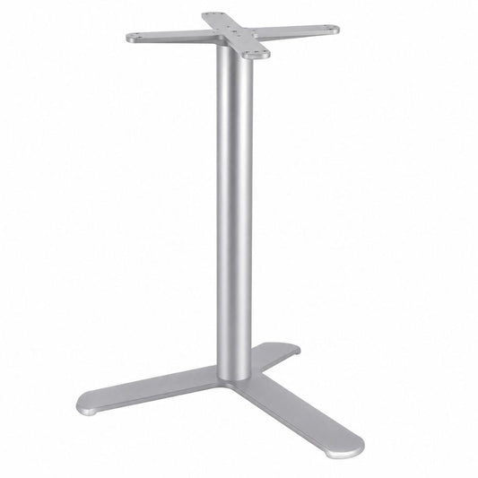 Estructura Alta para Mesas - LABENZE H1.10 160-07450-GRS - Gris Plata - Columna Redonda y 3 Puntas - 160-07450-GRS - Labenze - NOGAL BEAT - Estructura para Mesa