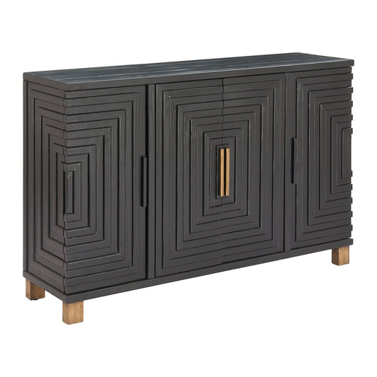 Gabinete para Lobby - ZUO TRAZO - Negro - Estructura y Cubierta en Madera de Abeto - 110727 - Zuo - NOGAL BEAT - Gabinete