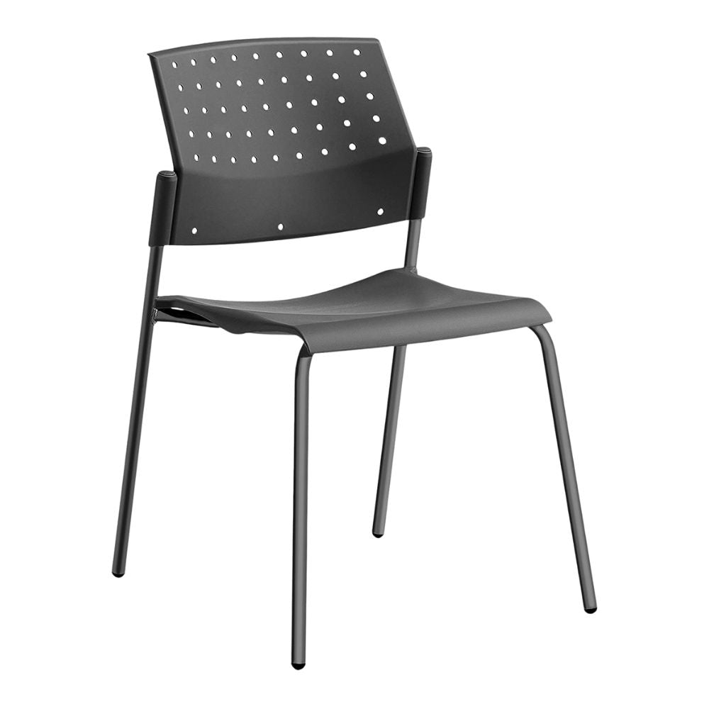 SILLA LABENZE ARETA 106-00250-ANT | Silla Ocasional para Visita | Polipropileno | 4 Patas Tubulares Acero | Interior Oficina Sala de Juntas Sala de Espera Comedor Habitación Biblioteca Hogar Cafetería Recepción