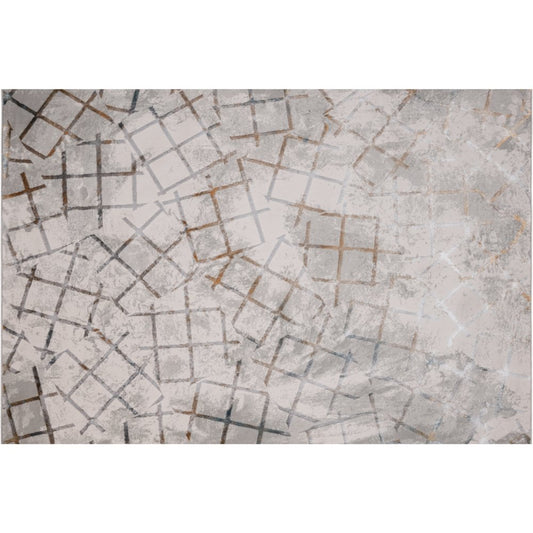 LAVIN ADARA T2259 | Tapete Decorativo para Proyectos Interioristas | Tono Oro + Gris + Azul | Varias Medidas | Interior - T2259-60 x 90 - LAVIN - NOGAL BEAT - Tapetes