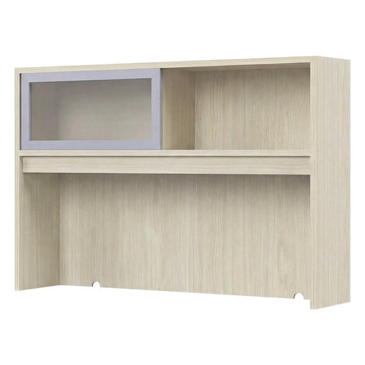 Librero sobre Credenza para Área Administrativa - GEBESA PRIME - Frente 148 cm - Puerta Corrediza de Acrílico - GBR487150 - GEBESA - NOGAL BEAT - Librero