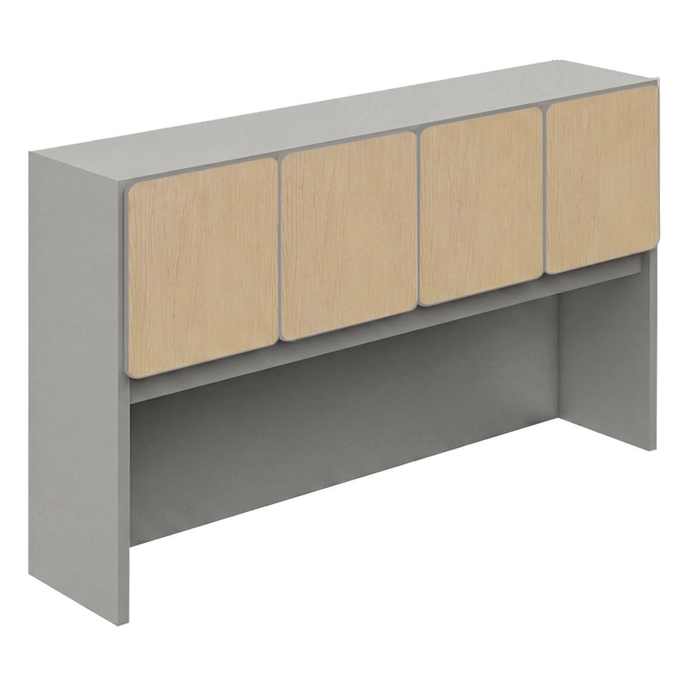 Librero sobre Credenza para Despacho - GEBESA CONCORD - Frente 178 cm - Estructura de Aglomerado - GAO470180 - GEBESA - NOGAL BEAT - Librero