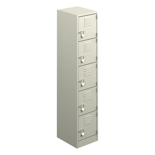 Locker Metálico para Bodega - GEBESA ARCHIVO Y ALMACENAJE - Frente 38 cm - 5 Puertas Estándar - GAA745 - GEBESA - NOGAL BEAT - Archivero