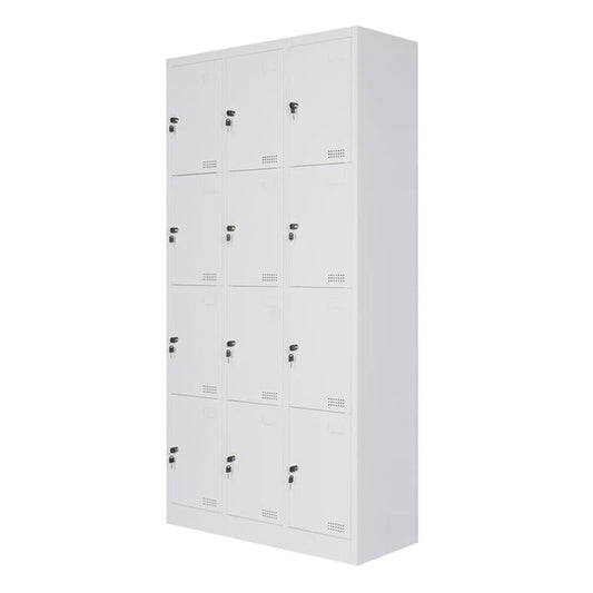 LOCKER OFIK 1107 | Locker para Oficina | 12 Puertas | Metalico | MC Blanco | Interior - 1107 - OFIK - NOGAL BEAT - Mobiliario
