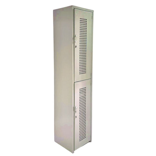 LOCKER OFIK 318 | Locker para Empresa | 2 Puertas | Perforado | Interior - 318 - OFIK - NOGAL BEAT - Mobiliario