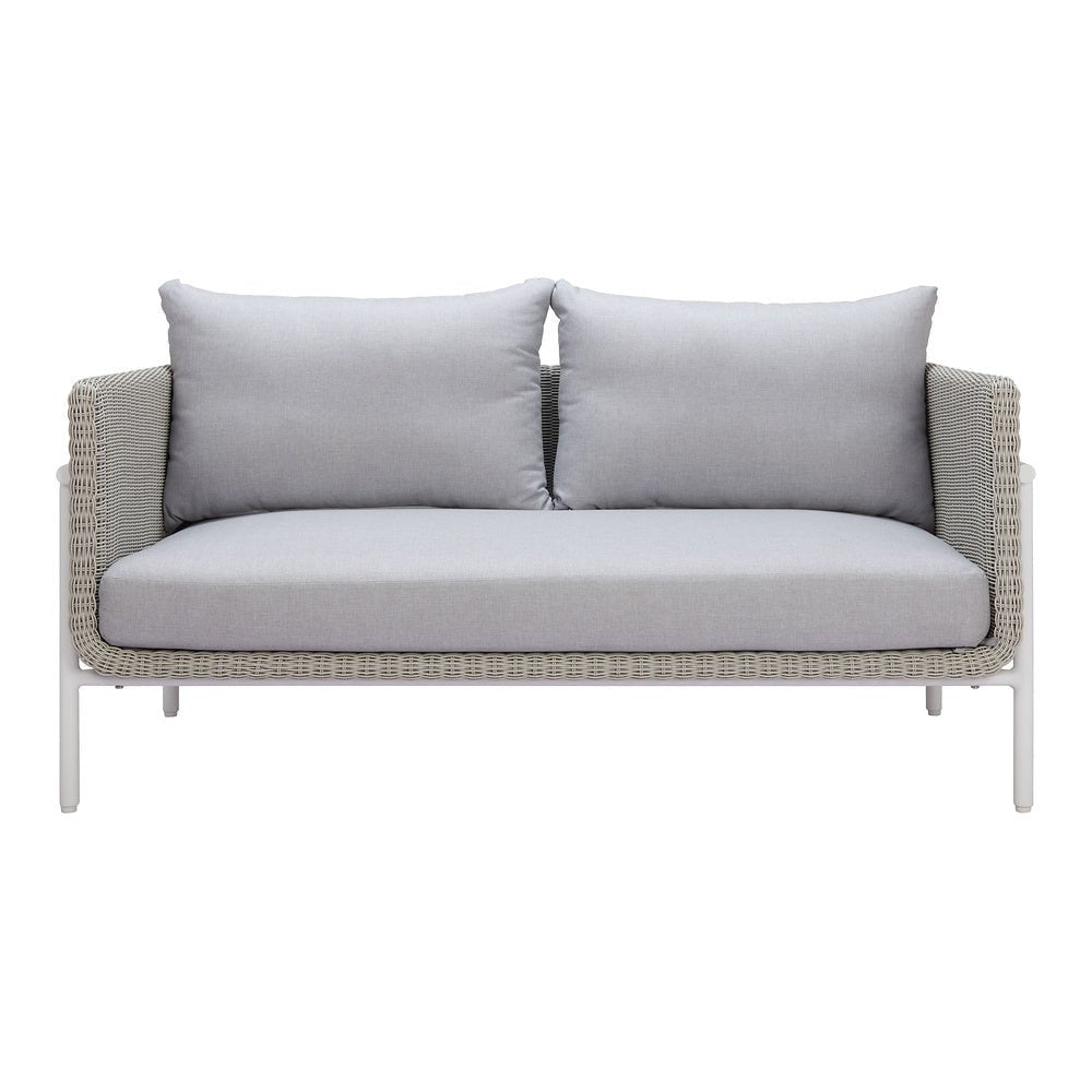 Love Seat de Terraza para Roof Garden 2 Plazas - ZUO FRAIS - Gris - Asiento y Respaldo Tapizados con Tela para Exterior - 704016 - Zuo - NOGAL BEAT - Sofá de Terraza