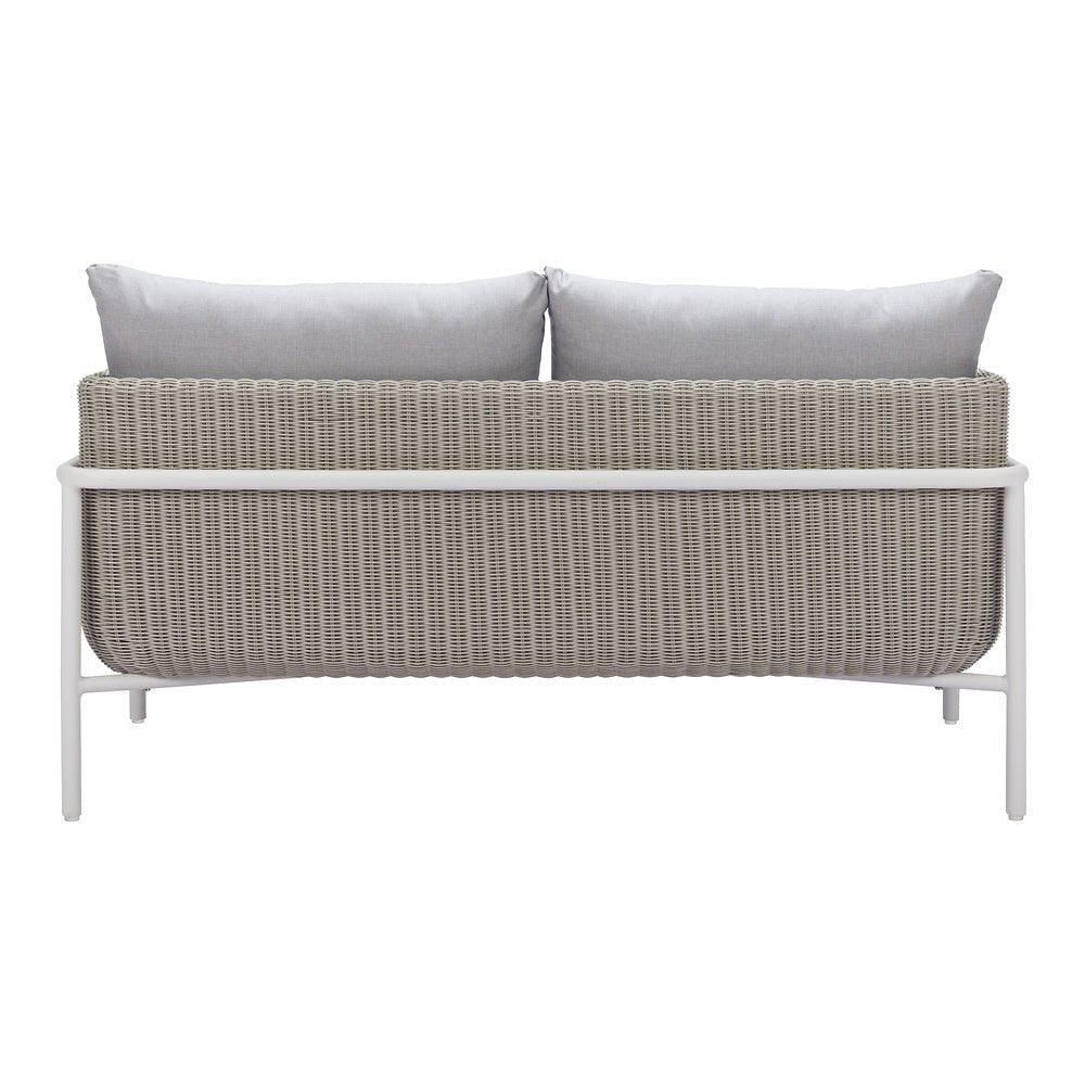 Love Seat de Terraza para Roof Garden 2 Plazas - ZUO FRAIS - Gris - Asiento y Respaldo Tapizados con Tela para Exterior - 704016 - Zuo - NOGAL BEAT - Sofá de Terraza