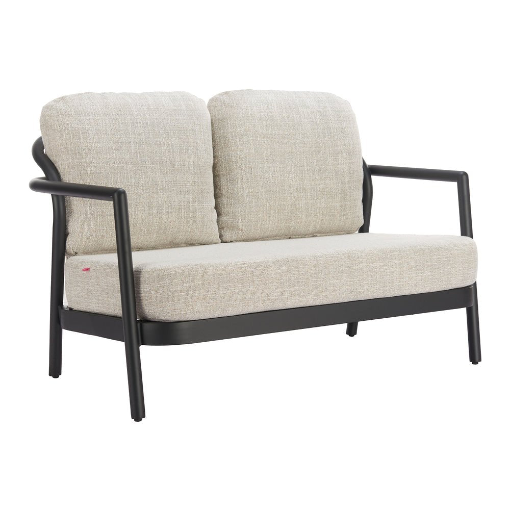 Love Seat de Terraza para Zona de Alberca 2 Plazas - ZUO REIN - Beige - Asiento y Respaldo Tapizados con Tela para Exterior - 704129 - Zuo - NOGAL BEAT - Sofá de Terraza