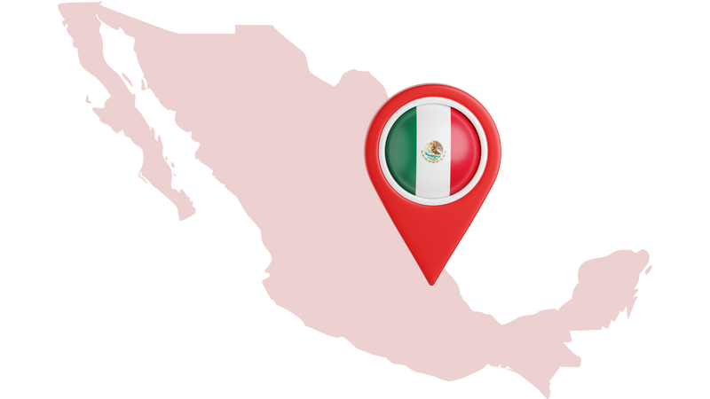 Mapa de M&eacute;xico