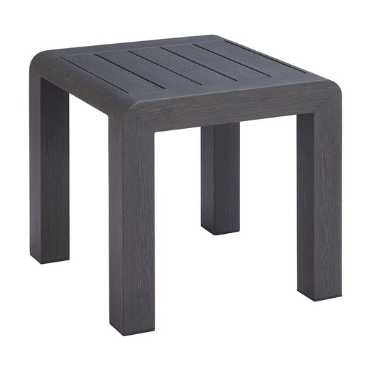 Mesa Auxiliar de Terraza para Áreas de Estar - ZUO ROLIG - Negro - Cubierta de Aluminio Símil Madera y Estructura de Aluminio - 704091 - Zuo - NOGAL BEAT - Mesa de Terraza