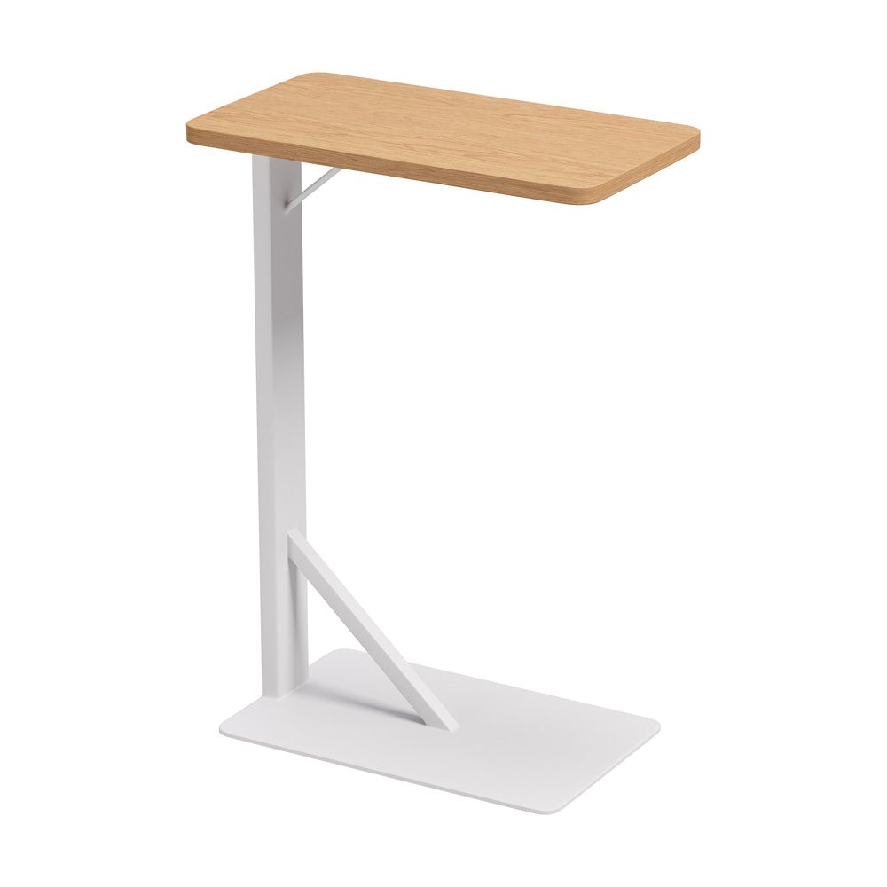 Mesa Auxiliar de Terraza para Club de Playa - ZUO PEBBLE - Blanco - Cubierta de Compuesto de Madera y Plástico y Estructura de Acero con Recubrimiento en Polvo - 704314 - Zuo - NOGAL BEAT - Mesa de Terraza