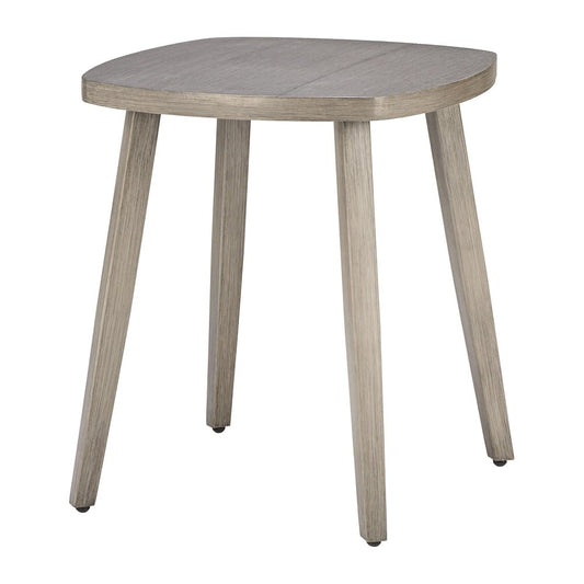 Mesa Auxiliar de Terraza para Spa - ZUO FORET - Café - Cubierta de Aluminio Símil Madera y Estructura de Aluminio - 704205 - Zuo - NOGAL BEAT - Mesa de Terraza