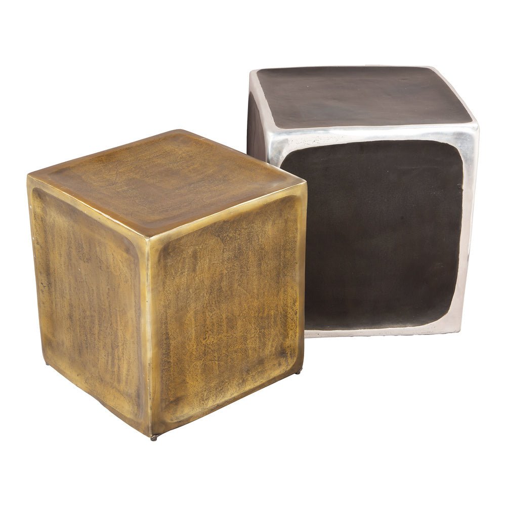 Mesa Auxiliar para Consultorio - ZUO BRICS - Multicolor - Estructura y Cubierta en Aluminio Pintado - 110155 - Zuo - NOGAL BEAT - Mesa Comercial Interior