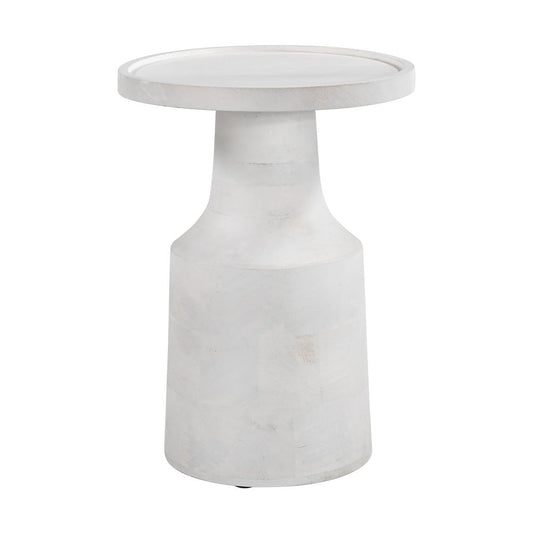 Mesa Auxiliar para Consultorio - ZUO CALA - Blanco - Estructura y Cubierta en Madera de Mango - 110971 - Zuo - NOGAL BEAT - Mesa Comercial Interior