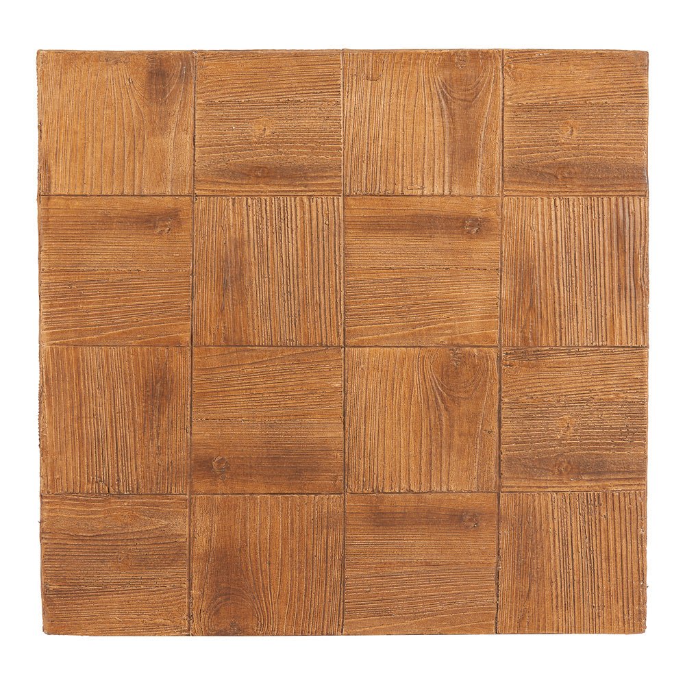 Mesa Auxiliar para Coworking - ZUO CETKA - Natural - Cubierta de Metal Símil Madera y Estructura de Metal - 110190 - Zuo - NOGAL BEAT - Mesa Comercial Interior