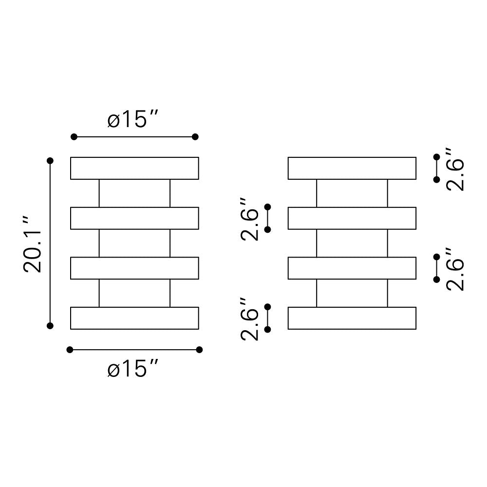 Mesa Auxiliar para Habitación de Hotel - ZUO MARIGOT - Nogal - Cubierta de Madera de Mango y Estructura de Hierro Electrochapado - 109774 - Zuo - NOGAL BEAT - Mesa Comercial Interior