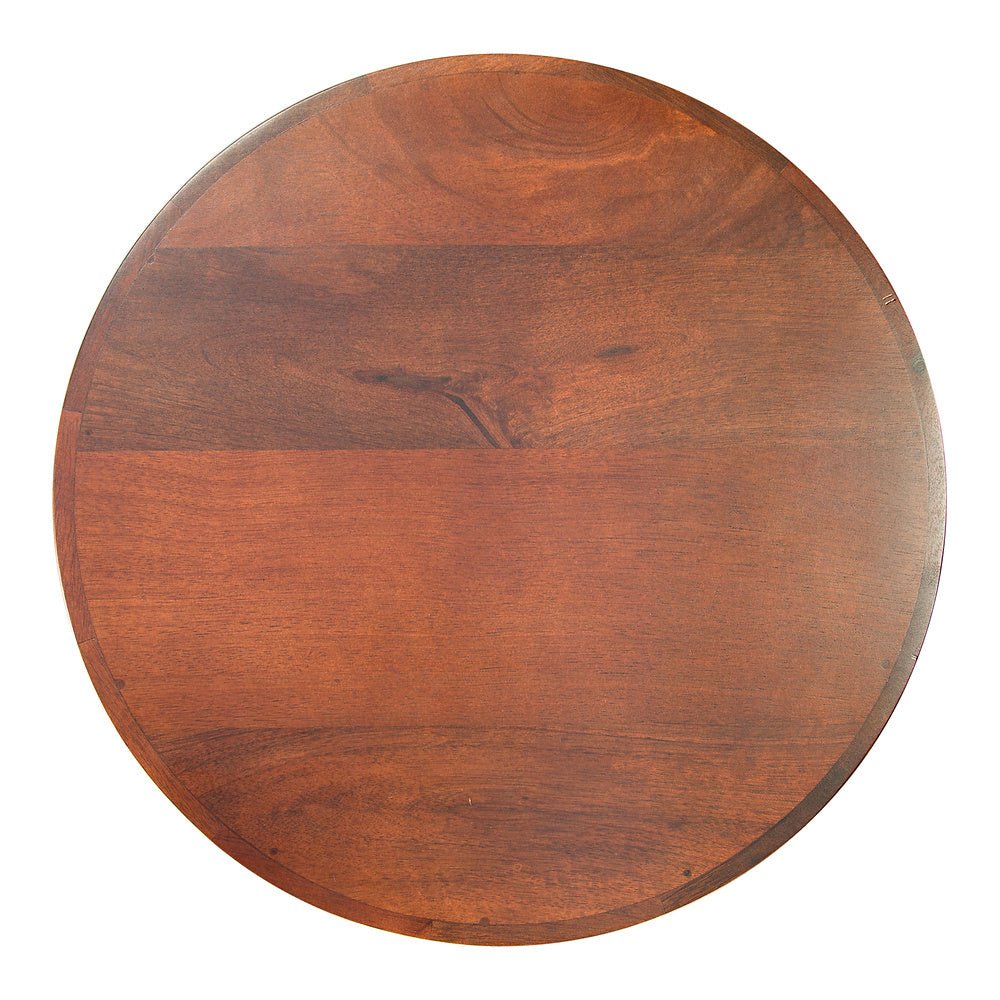 Mesa Auxiliar para Habitación de Hotel - ZUO MARIGOT - Nogal - Cubierta de Madera de Mango y Estructura de Hierro Electrochapado - 109774 - Zuo - NOGAL BEAT - Mesa Comercial Interior