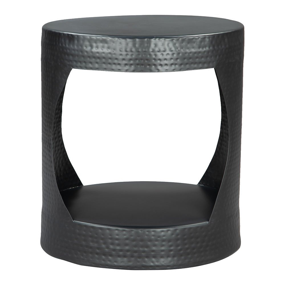 Mesa Auxiliar para Lobby de Hotel - ZUO NUUK - Negro - Estructura y Cubierta en Hierro con Recubrimiento en Polvo - 109757 - Zuo - NOGAL BEAT - Mesa Comercial Interior