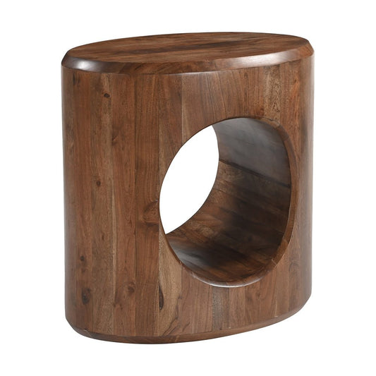Mesa Auxiliar para Sala de Espera - ZUO CAVO - Café - Estructura y Cubierta en Madera de Acacia - 110969 - Zuo - NOGAL BEAT - Mesa Comercial Interior