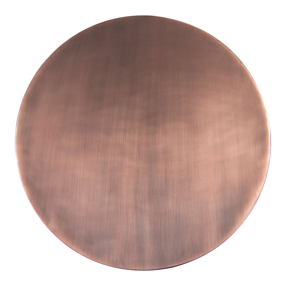 Mesa Auxiliar para Sala de Espera - ZUO TRIPOLI - Bronce - Cubierta de Madera de Mango y Estructura de Hierro Electrochapado - 109777 - Zuo - NOGAL BEAT - Mesa Comercial Interior