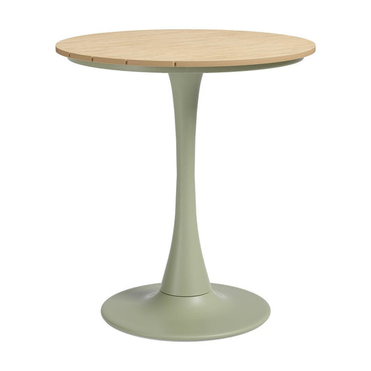 Mesa Bistró de Terraza para Spa - ZUO OSWEGO - Verde - Cubierta de Compuesto de Madera y Plástico y Estructura de Acero con Recubrimiento en Polvo - 704315 - Zuo - NOGAL BEAT - Mesa de Terraza