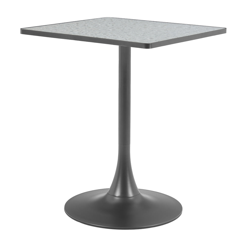 Mesa Bistró para Food Court - ZUO SPOT - Varios Colores - Cubierta de MDF Símil Terrazo y Estructura de Acero con Recubrimiento en Polvo - 110409 - Zuo - NOGAL BEAT - Mesa Comercial Interior