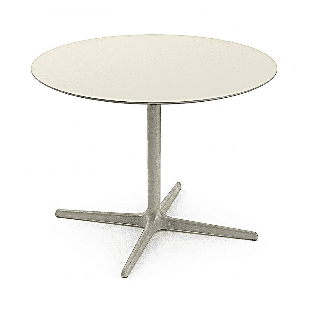 Mesa Comercial al Aire Libre Circular Baja - RESOL TOLEDO XL - Varios Colores - Estructura de Aluminio y Sobre Compacto Fenólico - 05876 - Resol - NOGAL BEAT - Mesa de Terraza