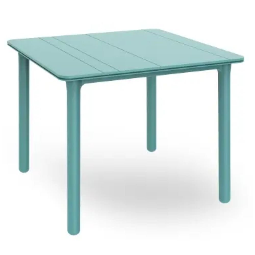 Mesa Comercial al Aire Libre Reciclado - RESOL SOLID RECYCLED 90 X 90 - Varios Colores - 4 Puntas y Protección UV - 6397 - Resol - NOGAL BEAT - Mesas