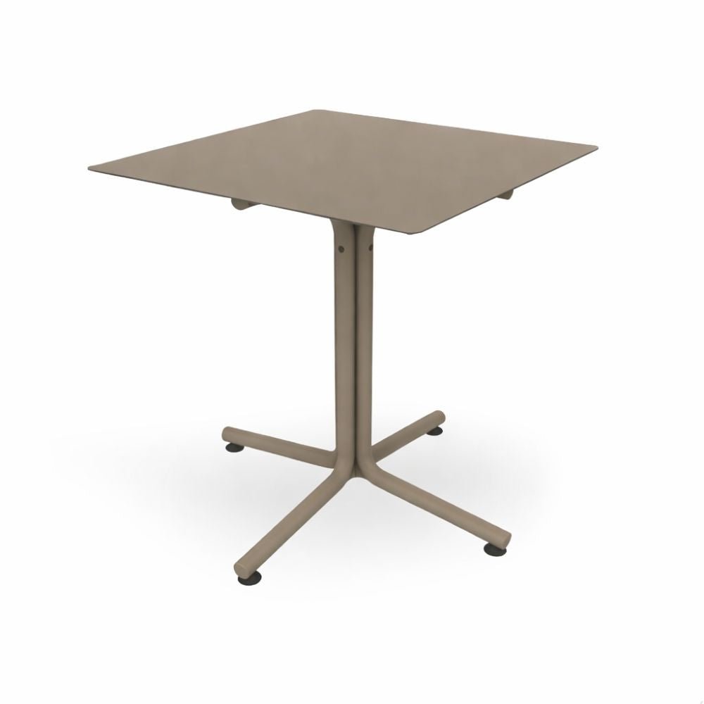 Mesa Comercial Cuadrada - RESOL BINI HPL - Varios Colores - Protección UV - Pie en Polipropileno - 06628 - Resol - NOGAL BEAT - Mesas