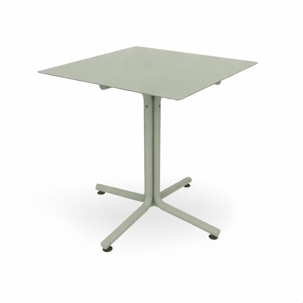 Mesa Comercial Cuadrada - RESOL BINI HPL - Varios Colores - Protección UV - Pie en Polipropileno - 06626 - Resol - NOGAL BEAT - Mesas