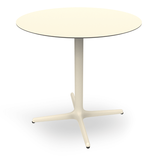 Mesa Comercial - RESOL TOLEDO Ø80 - Varios Colores - Estructura de Aluminio Pintado y Sobre en HPL - 06102 - Resol - NOGAL BEAT - Mesas