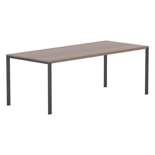 Mesa Comunal para Restaurante - GEBESA GRC BRADY - Frente 120 cm - Alto 75 cm - Base de Acero - GGRY530244830 - GEBESA - NOGAL BEAT - Mesa Comercial Interior