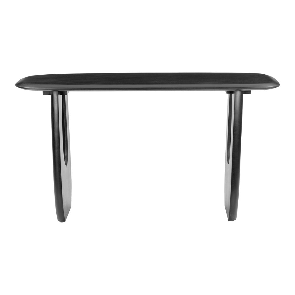 Mesa Consola para Coworking - ZUO ARASAN - Negro - Cubierta de Madera de Acacia Pintada y Estructura de Madera de Acacia - 110226 - Zuo - NOGAL BEAT - Mesa Comercial Interior