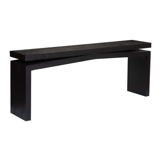 Mesa Consola para Lobby de Hotel - ZUO FAELAR - Negro - Cubierta de Madera de Mango Pintada y Estructura de Madera de Mango - 111135 - Zuo - NOGAL BEAT - Mesa Comercial Interior