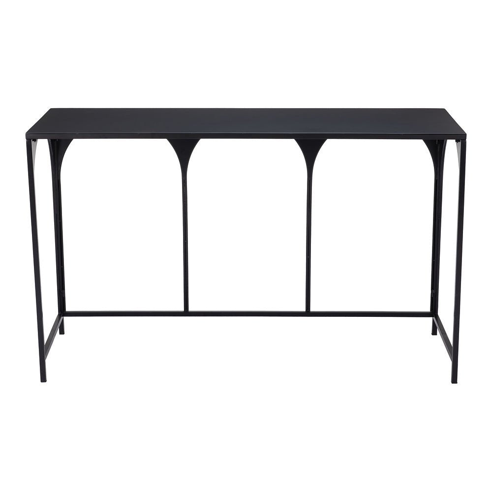 Mesa Consola para Sala de Espera - ZUO LORIET - Negro - Estructura y Cubierta en Acero Pintado - 109837 - Zuo - NOGAL BEAT - Mesa Comercial Interior