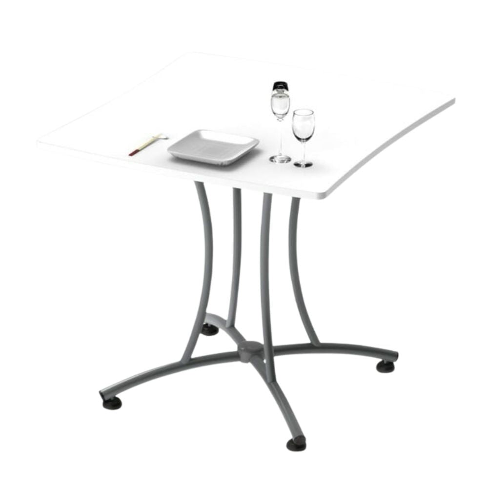 Mesa Cuadrada para Cafetería - OFIK 253 Palermo 702 - Cubierta en Melamina y Estructura en Acero - OFK 253 - OFIK - NOGAL BEAT - Mesas