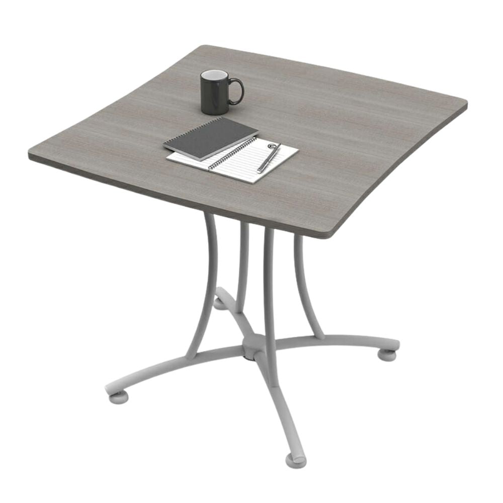 Mesa Cuadrada para Cafetería - OFIK 253 Palermo 702 - Cubierta en Melamina y Estructura en Acero - OFK 253 - OFIK - NOGAL BEAT - Mesas