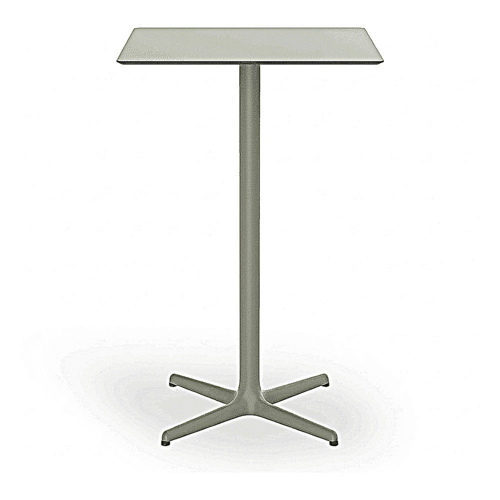 Mesa Cuadrada Periquera para Bar al Aire Libre - RESOL TOLEDO ALTA 70 70x70 - Varios Colores - Estructura de Aluminio y Sobre Compacto Fenólico - 06146 - Resol - NOGAL BEAT - Mesa Periquera